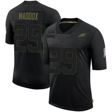 Men's Nike Philadelphia Eagles Avonte Maddox 2020 Salute To Service Jersey - Black Limited
