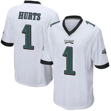 jalen hurts white nike vapor jersey