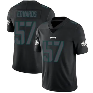Men's Nike Philadelphia Eagles T.J. Edwards Jersey - Black Impact Limited