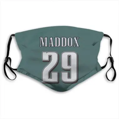 Philadelphia Eagles Avonte Maddox Jersey Name and Number Face Mask - Green
