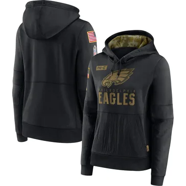 men's philadelphia eagles nike olive salute to service sideline therma performance pullover hoodie