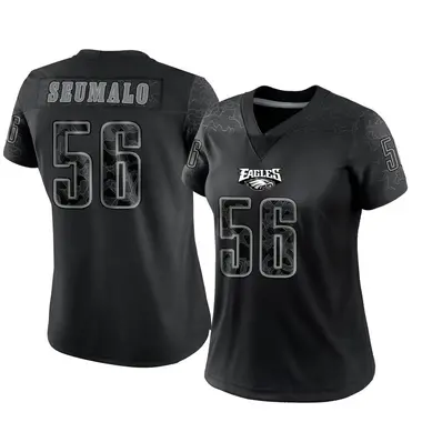 Women's Nike Philadelphia Eagles Isaac Seumalo Reflective Jersey - Black Limited