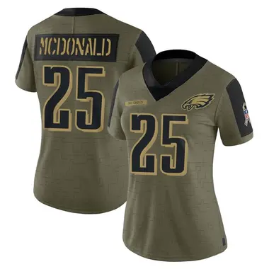 Women's Nike Philadelphia Eagles Tommy McDonald 2021 Salute To Service Jersey - Olive Limited