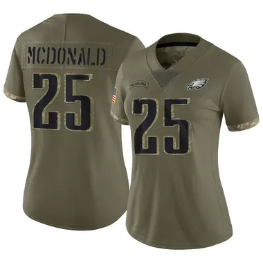 Women's Nike Philadelphia Eagles Tommy McDonald 2022 Salute To Service Jersey - Olive Limited