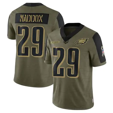Youth Nike Philadelphia Eagles Avonte Maddox 2021 Salute To Service Jersey - Olive Limited