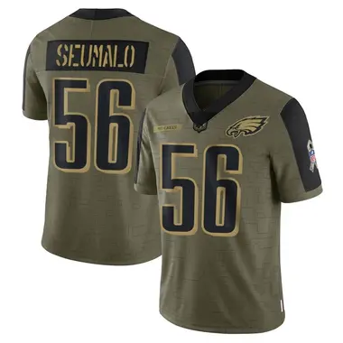 Youth Nike Philadelphia Eagles Isaac Seumalo 2021 Salute To Service Jersey - Olive Limited